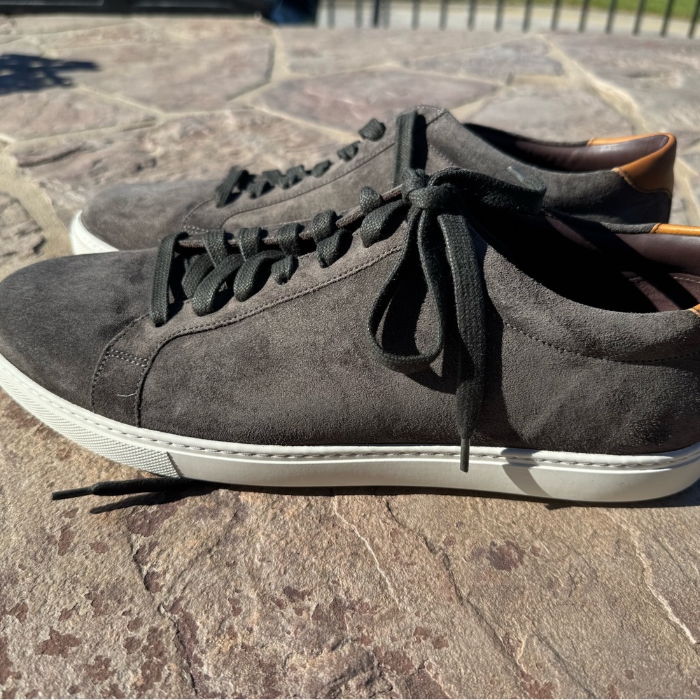 Allen Edmonds Men's Gray Suede Sneakers